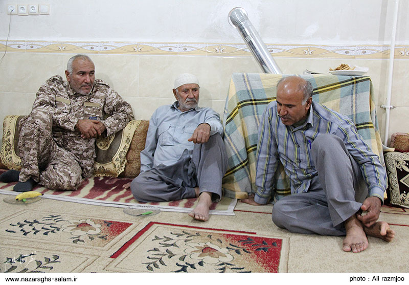 دیدار فرمانده بسیج نظرآقا با خانواده محترم شهید نامی نظری + تصاویر